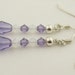 Opal Tanzanite Swarovski Crystals Sterling Silver Earrings