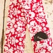 DSLR Camera Strap Cover- lens cap pocket and padding included- Red Damask