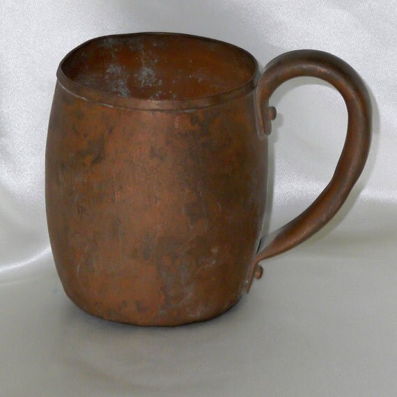 Rough and tumble copper drinking cup cowboy rustic