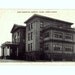 Vintage spooky black and white linen postcard of Good Samaritan Hospital, Rugby, North Dakota