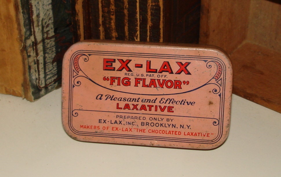 Vintage Ex-Lax Fig Flavor metal tin