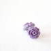 Purple Rose Stud Earrings