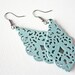 Dusty Blue Long Wooden Dangles