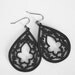 Black Lotus Flower Wooden Dangles