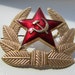 Soviet Vintage Pin - Head Badge - Russia, Soviet union, USSR vintage, red star, Soviet army
