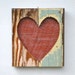 heart art primitive shabby chic OPEN HEARTED chippy paint architectural salvage ORIGINAL by Elizabeth Rosen