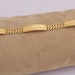 Vintage diamond cut gold tone link bracelet