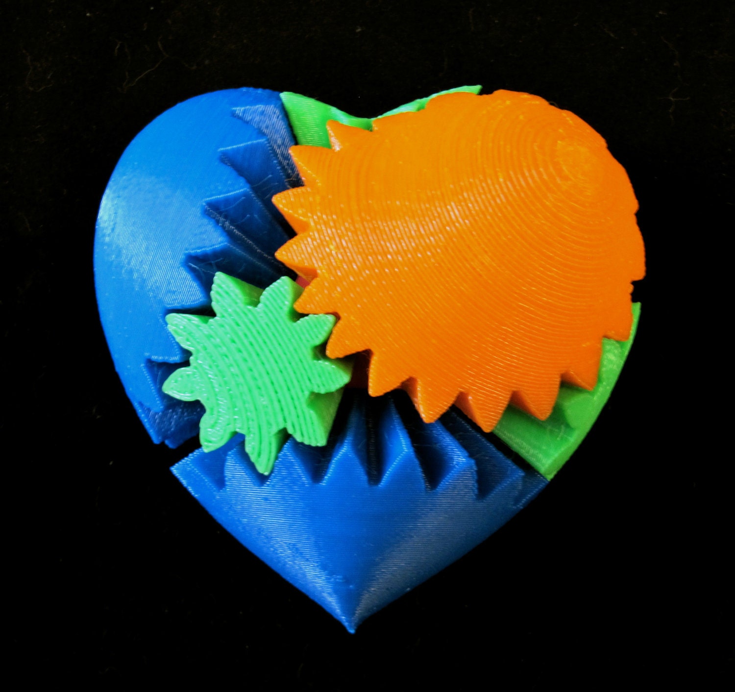 Geek Love 3D Printed Mechanical Gear Heart Toy