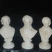 A Collection of 3 Miniature 4" Musical Composer Busts in Stone