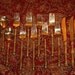 Reserved for JanelHolihay.Mid Century Solid Weight Bronze Goldware Bamboo Flatware Thailand 39 Pieces