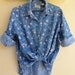 Denim shirt with floral print (xs - large) Reserved for 1 day