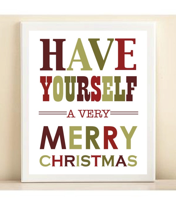 Merry Christmas print poster