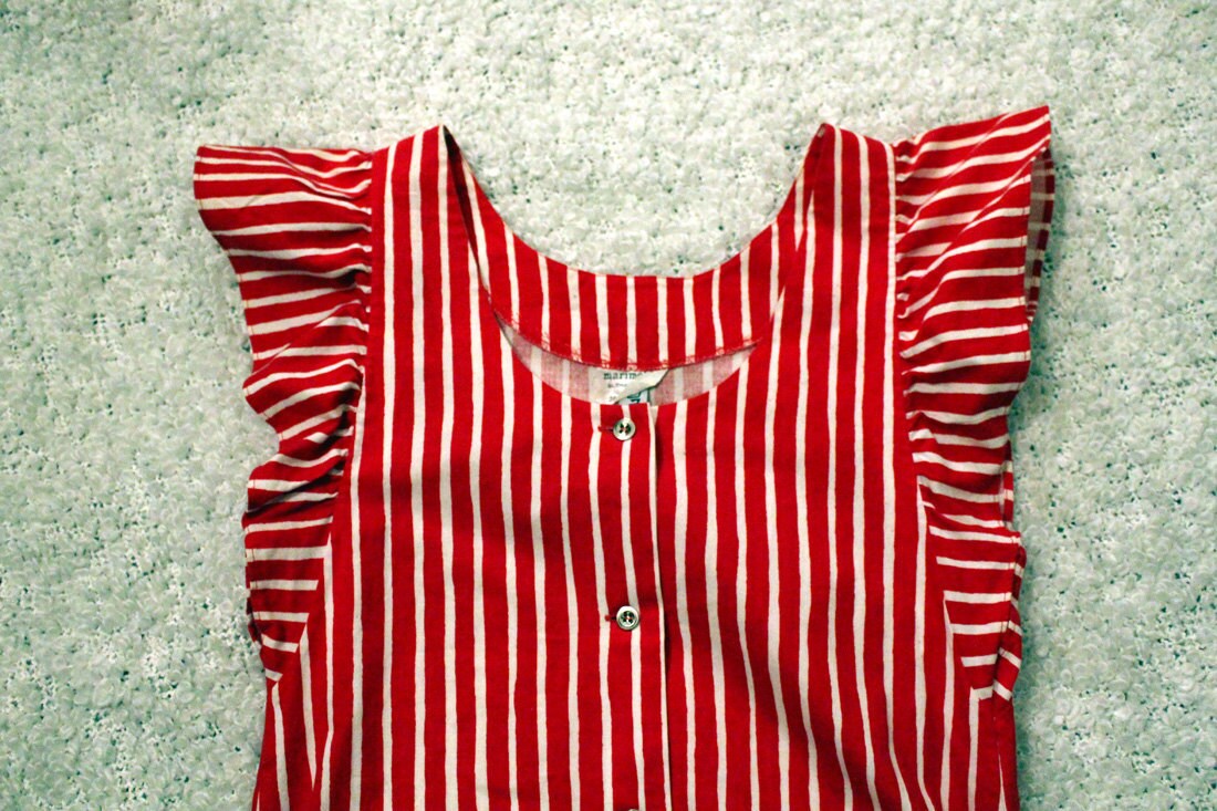 Vintage Marimekko striped shirt dress