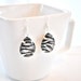 Zebra Print Earrings Silver