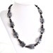 Zebra Necklace Beaded Zebra Print Animal Print Lover Black and White