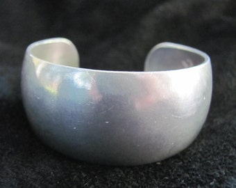 Vintage LEONARD Pewter Cuff Bracelet