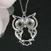 Lovely silver owl necklace