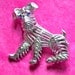 Filigre Dog Brooch in Silver Tone, Vintage Accessory, Half Off Sale plus Free U S A Shipping