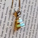 Vintage OPAL & Silver Pendant In a Piramid Shape with Matching Necklace, Lowest Sale Price plus Free USA Shipping