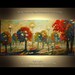 ORIGINAL Park Lights Painting Modern Gallery Quality Palette Knife Oil by Paula Nizamas 48"x24"