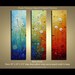 Original Modern Daisy Palette Knife Textured Thick Oil Painting floral fine art by P. Nizamas 30"x30"