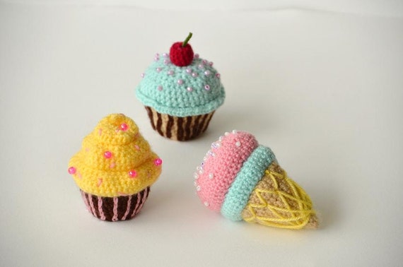 Cherry Cupcake Crochet Pattern, Cupcake Amigurumi Pattern ...