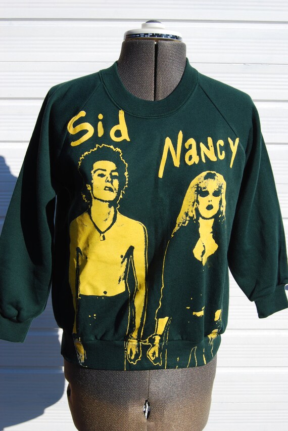 Sid And Nancy Sweater Sex Pistols Screenprinted Punk Green