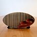 Vintage 40s Deco Royal Copley Riddle Planter in Magenta, Black