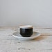 Vintage Demitasse Cup and Saucer - Royal Sphinx Maastricht, Holland, N.A.S.M., in Black and Gold