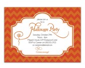 Halloween Party Invitation Modern Chevron Halloween Invitation Orange Chevron DIY Digital or Printed - Megan Style Il_170x135