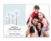 Photo Christmas Card Modern Sweet Full Photo Holiday Snow Trees Greeting Card DIY Digital or Printed - Reed style Il_170x135