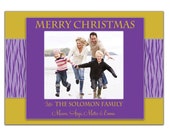 LSU Photo Christmas Card Holiday Card LSU Tigers Modern Purple & Gold Invitation Greeting Card DIY Digital or Printed - Solomon style Il_170x135
