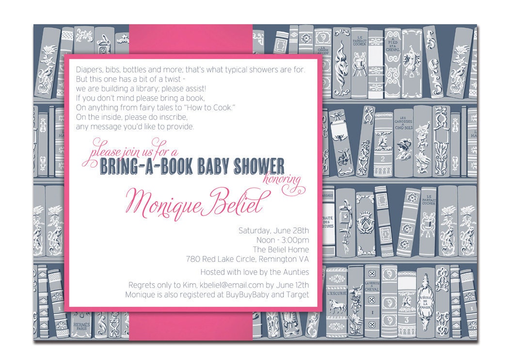 Book Baby Shower Invitation Wording 6