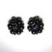 Vintage Clip On Earrings Black Plastic Pin Up Retro Style