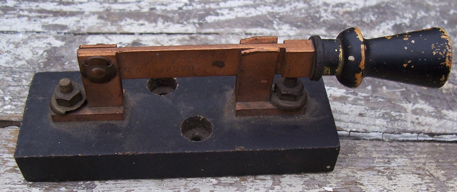 Knife Switch Antique Copper Electrical Industrial Halloween