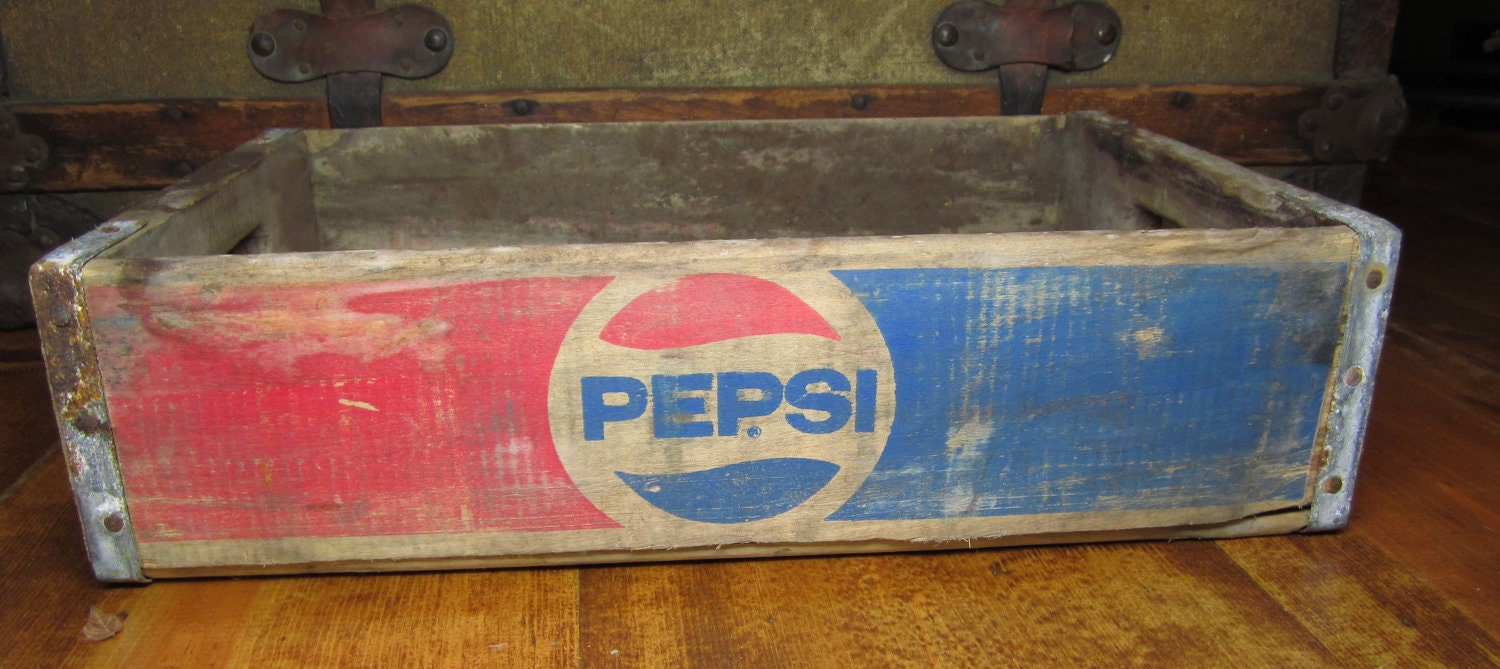 Antique Wood Pepsi Crate Beverage Delivery Box Pepsi Cola