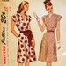 Vintage 1940s Simplicity Misses' Women's Dress Pattern 1668 Size 18 (36" Bust)