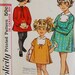Vintage 1964 Simplicity Girls' Dress Pattern 5683 Size 3 (22" Chest) UNCUT