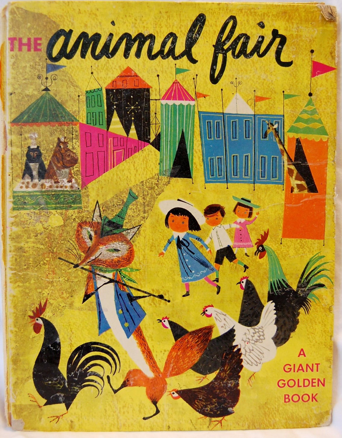 Vintage The Animal Fair Giant Golden Book by Alice
