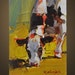 Western Cow portrait Original Oil Panel Painting 5x7