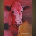 Western Cow portrait Original Oil Panel Painting 5x7