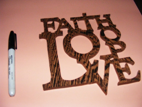 Inspirational word art wall hanging home decor