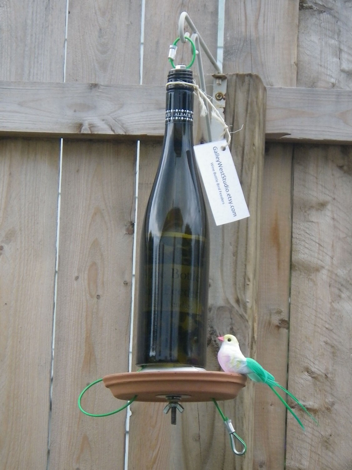 Wine Bottle Bird Feeder