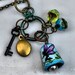 Thimble Necklace or Pendant charms with Hand Painted Fairy