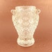 Vintage Toothpick Holder or Small Bud Vase - Clear Pressed Glass with Faux Crystal Texture