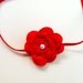 Red flower headband for infants thru adults