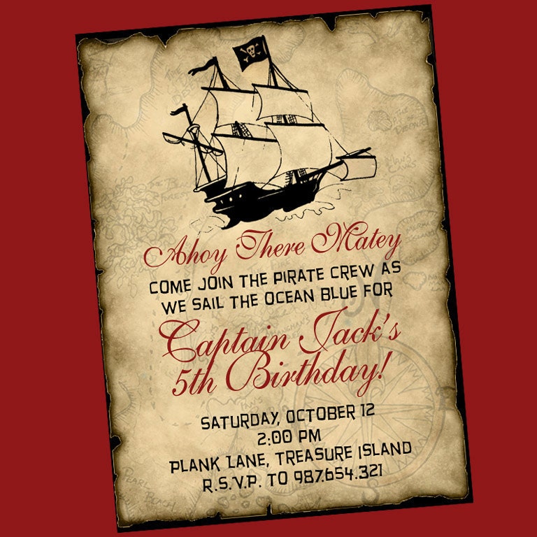 Pirate Birthday Invitations 4