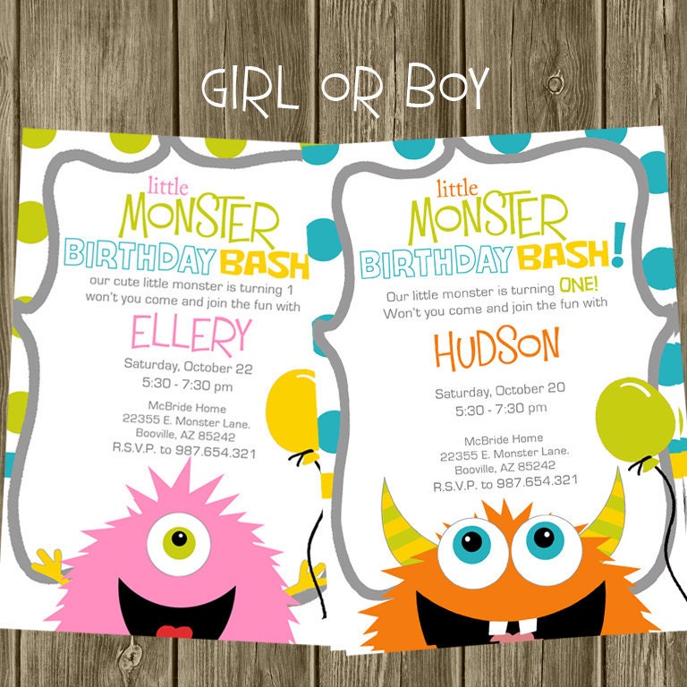 Monster Party Invitations 3
