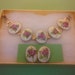 Vintage 1950s Bracelet /Earrings / Cameo/ Hand Painted Roses