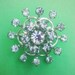 Vintage 1950s Atomic Brooch/ Pin/ Rhinestones/ Atomic Star/ Rockabilly/ Silvertone
